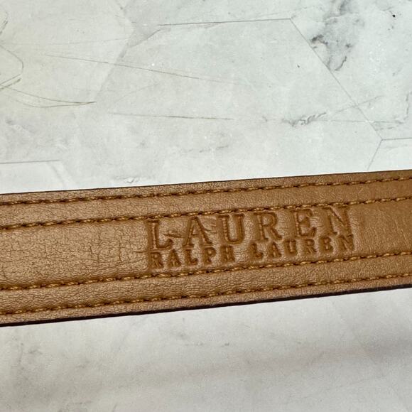Lauren Ralph Lauren Leather Belt Womens Sz XL Two Tone Quiet Luxury Heritage EUC main image 9